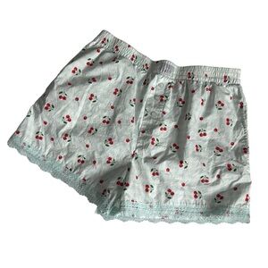 Better Together‎ Dreamy Nights Cherry Print Boxer Sleep Shorts Womens Small